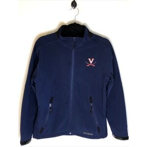 UVA Turfer Womens Soft Shell Jacket Virginia Cavaliers Navy Blue Full Zip